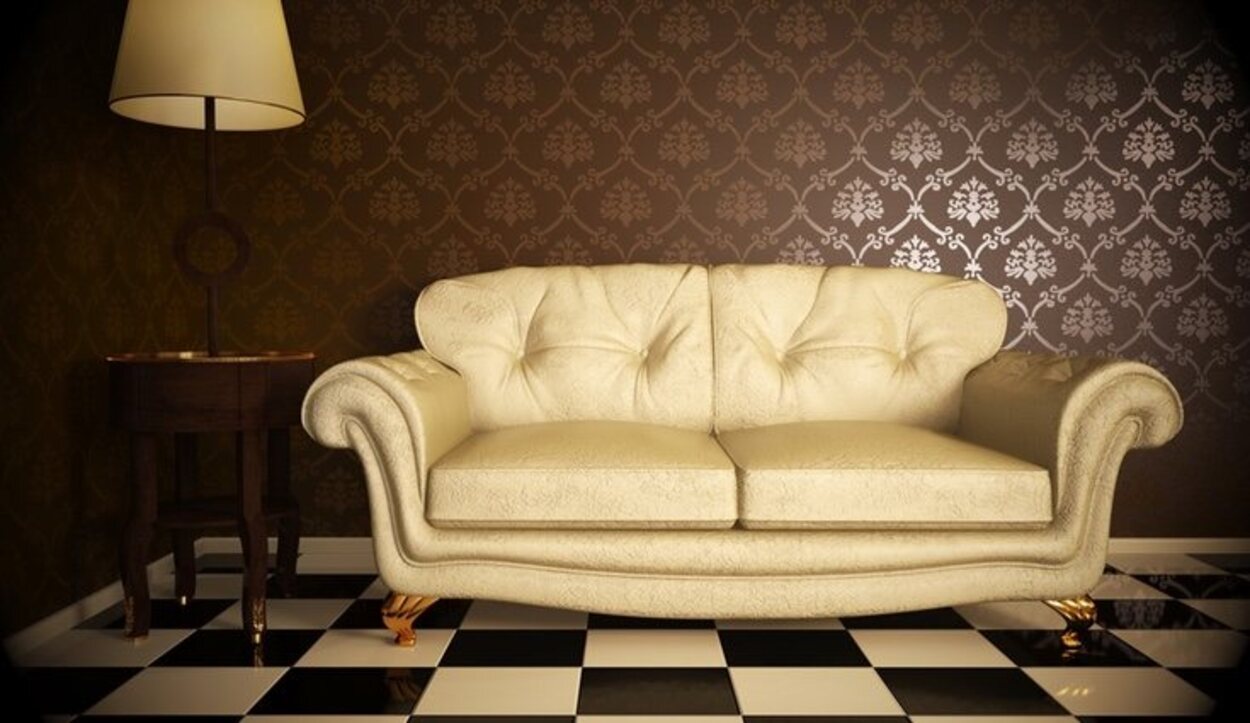 Ejemplo de sofá típico en los años 80